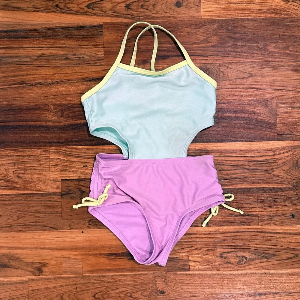Kids Cat & Jack Cutout One Piece Swimsuit Size 4T